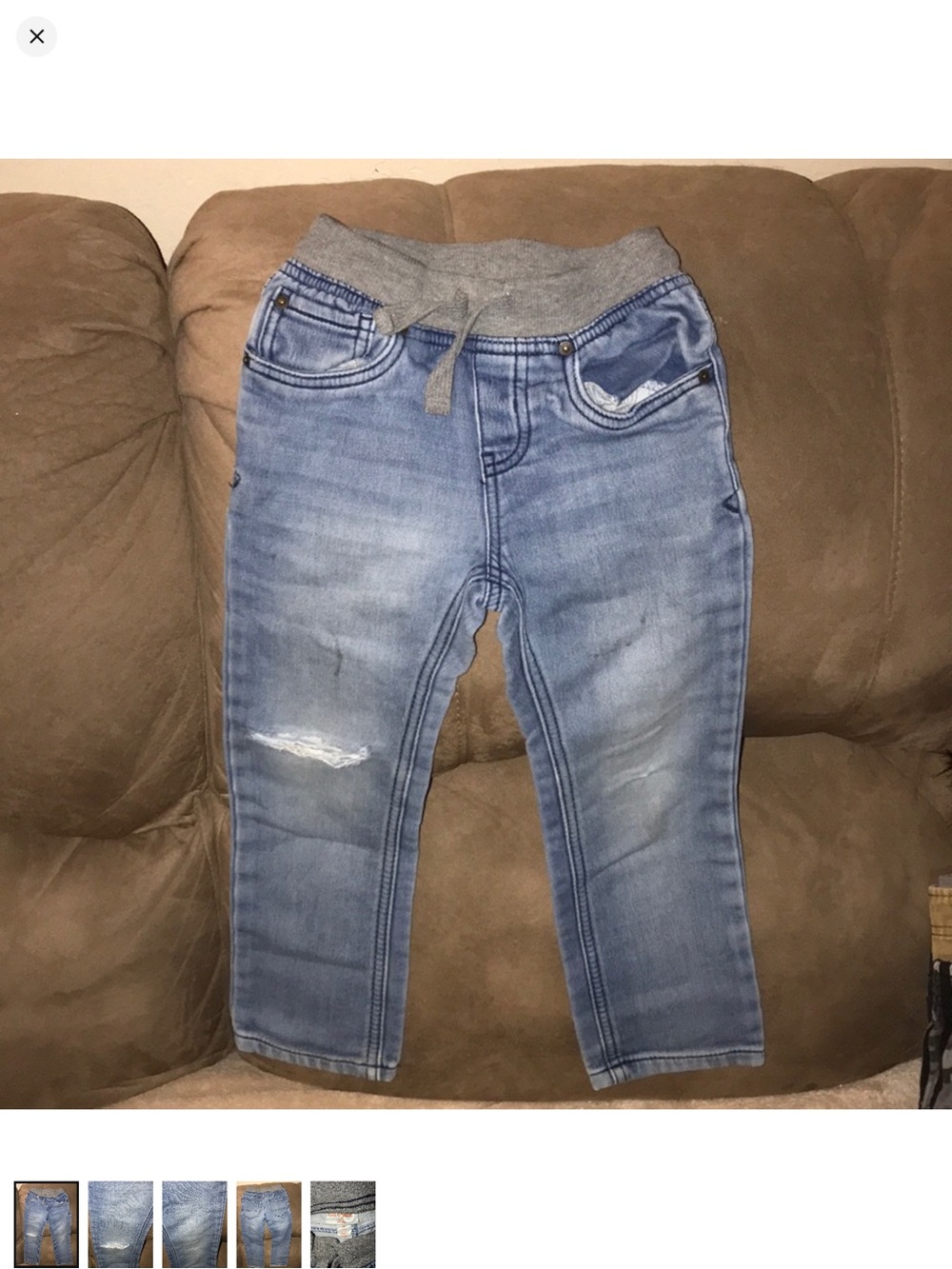 Cat & Jack 4T distressed blue jeans